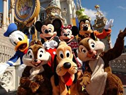 Photo of characters at a Disney resort