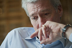 Photo of Paxman looking concerned
