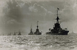 Photo of warships from the battle of Jutland